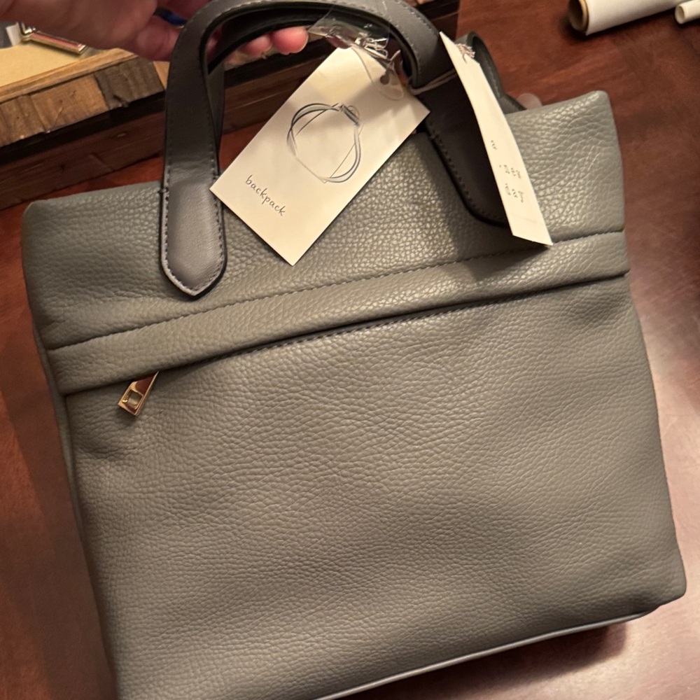 NWT anew day Gray Textured Backpack- converts to crossbody